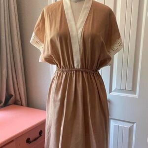 Vintage Tan Midi Dress